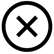 Ex icon used to cancel a download in progress