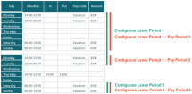 Example leave and pay periods